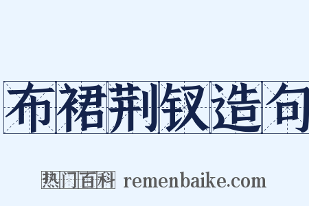 布裙荆钗造句是什么意思的图片